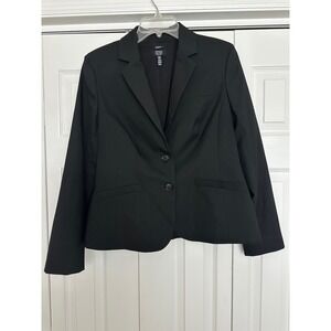 Jones New York Signature Black Stretch Blazer Jacket Women US 10 Business Casual